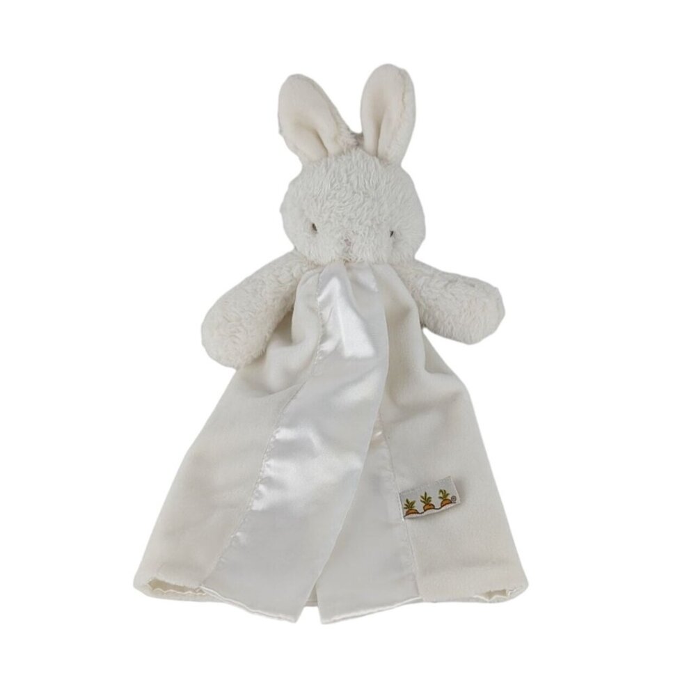 Bunnies By The‎ Bay White Rabbit Lovey Little Buddy Security Blanket Satin Trim